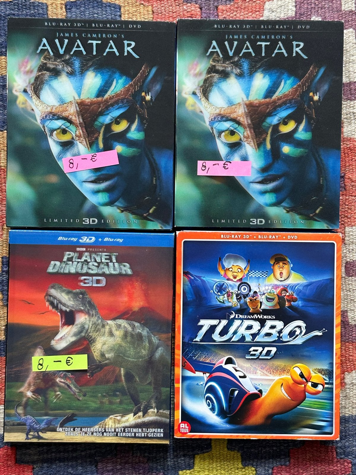 Diverse 3D Blu-ray Films - Avatar, Planet Dinosaur, Turbo, Ophalen of Verzenden, Gebruikt, Filmcollectie, 3D Blu-ray