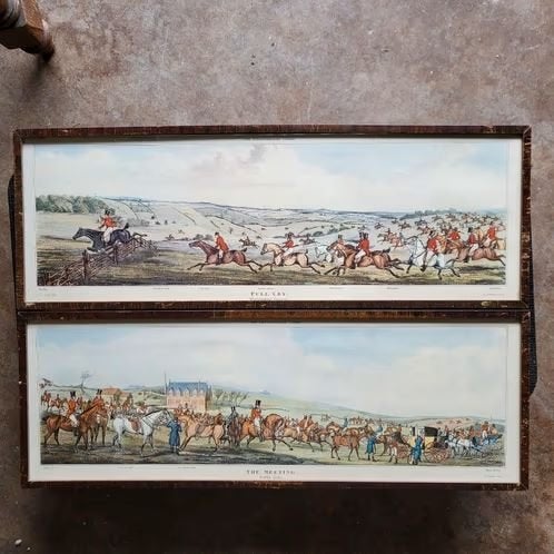 4 oude prenten, The Leicestershire Covers, Ophalen of Verzenden