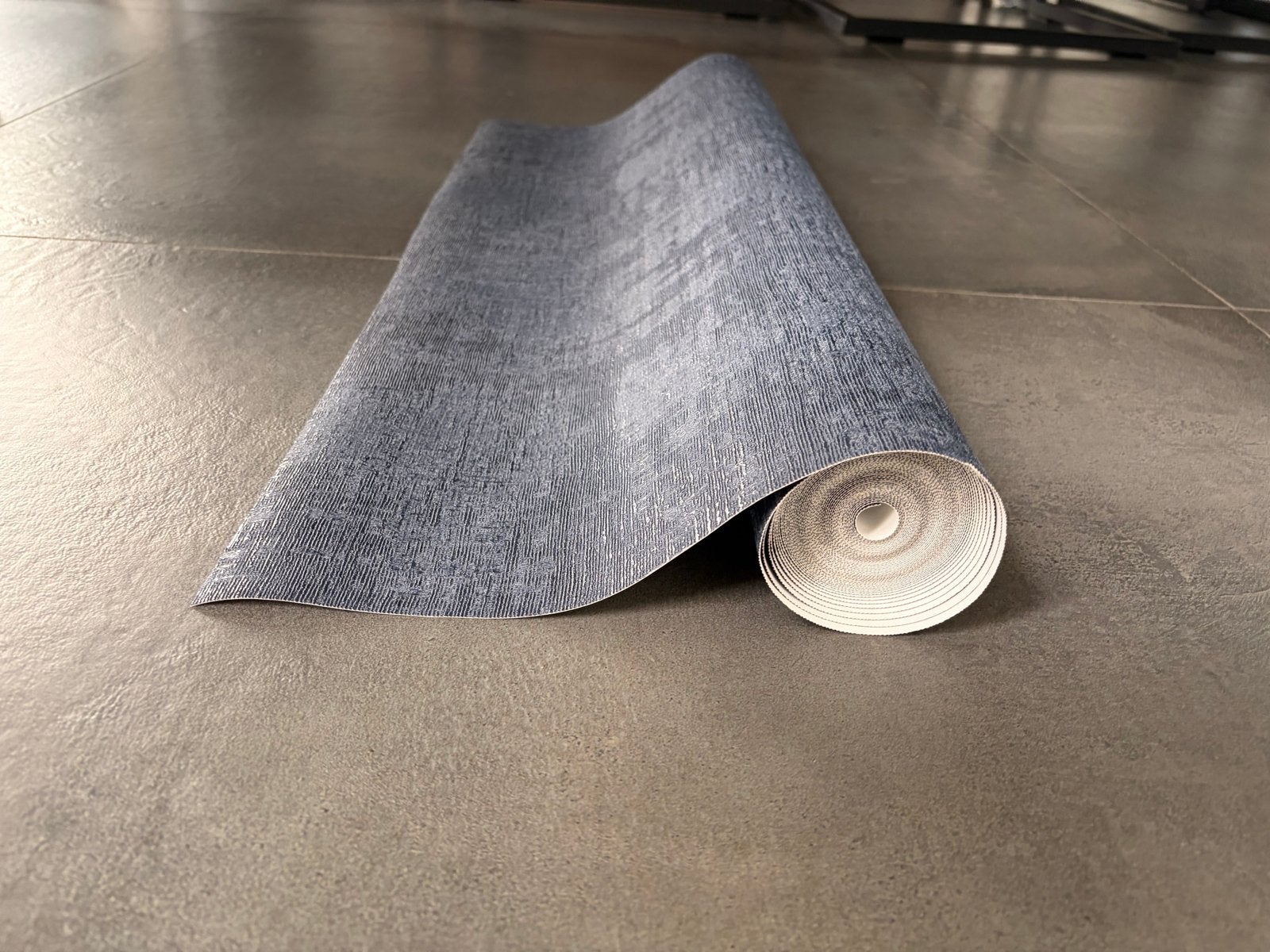 Arte Casamance behang - Donkerblauw met subtiele textuur, Structuur, Modern, Ophalen of Verzenden, Overige merken