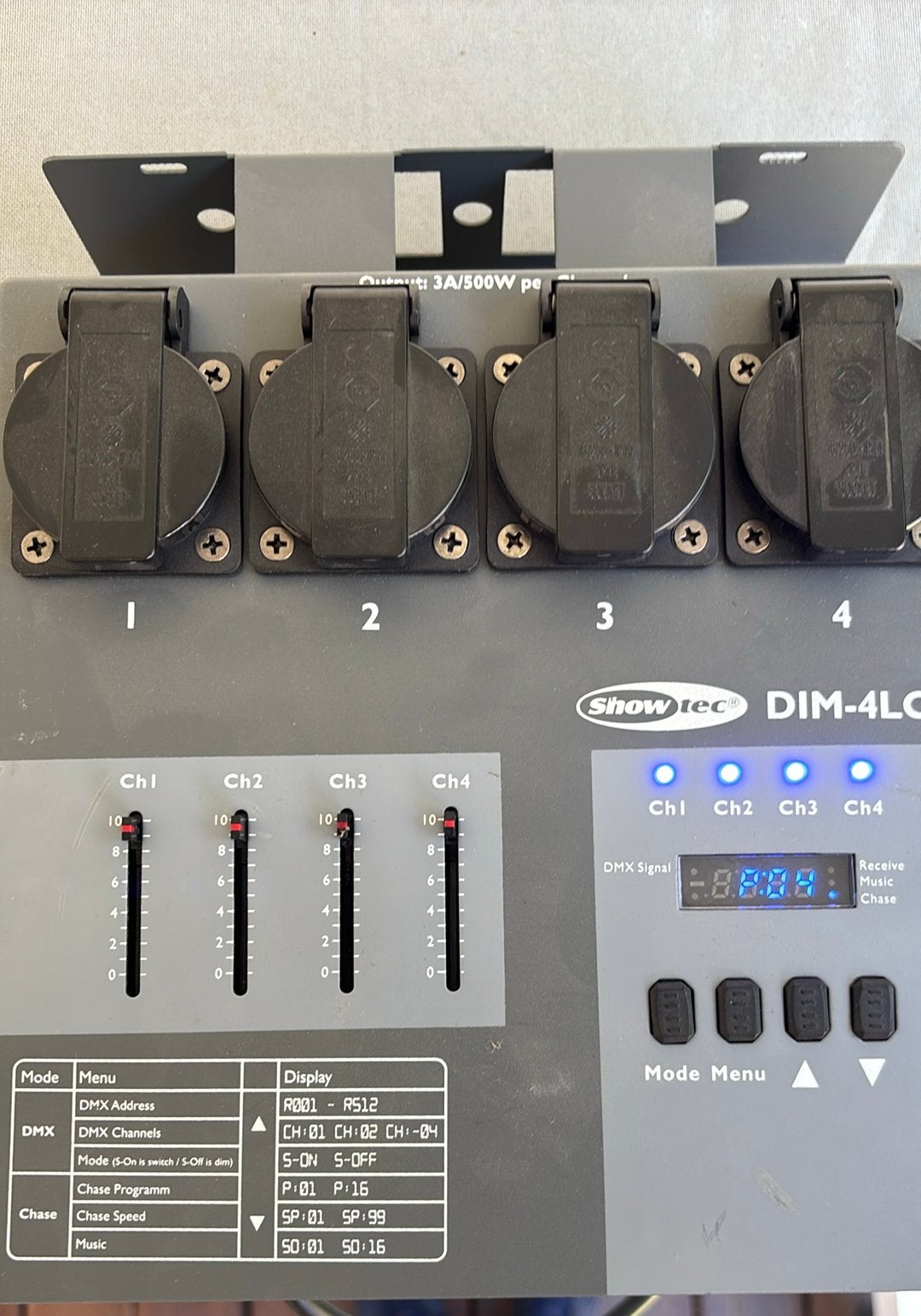 Showtec dimmer, Ophalen, Gebruikt, Licht