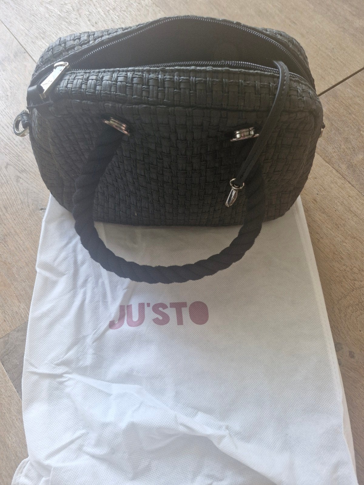 O bag rieten tasje - Super schattig!, Ophalen of Verzenden, Gebruikt, Zwart, Handtas