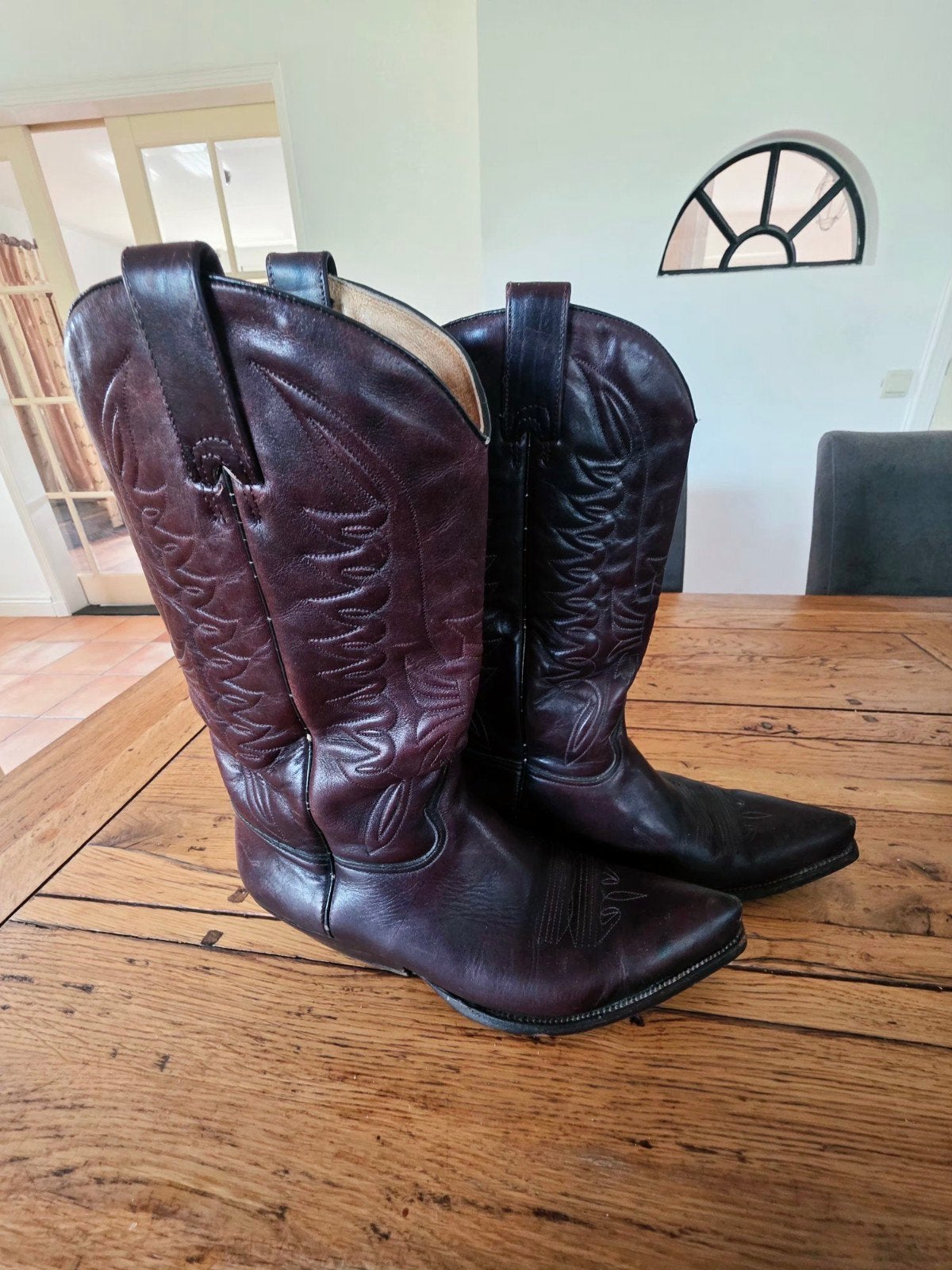 Bruine cowboylaarzen - Hecho en Mexico, Ophalen of Verzenden, Gedragen, Bruin, Hoge laarzen