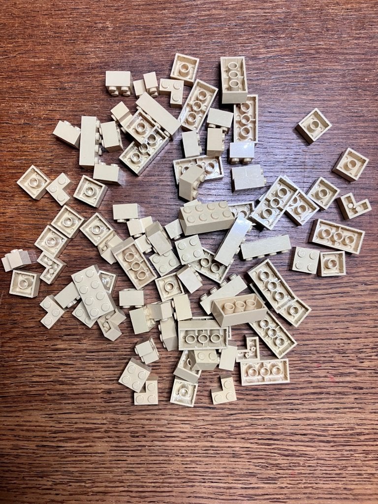 Lot LEGO Bricks in tan, Ophalen of Verzenden, Gebruikt, Losse stenen, Lego