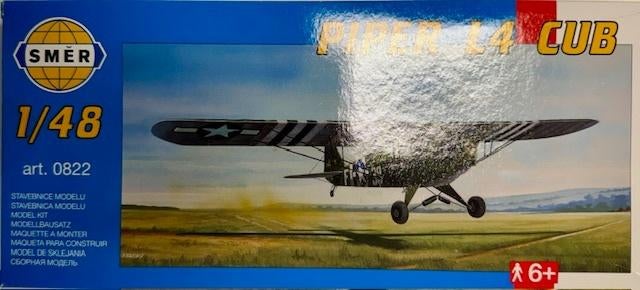 Coelianmodels, Smer, 0822, Piper L4 Cub, 1/48, €5,99, Overige merken, Nieuw, Ophalen of Verzenden, Groter dan 1:72