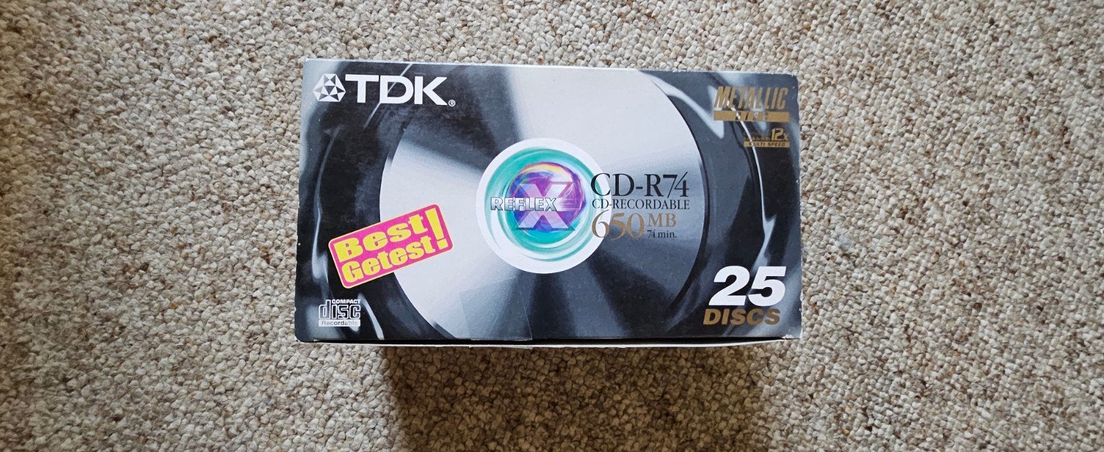 TDK CD-R74 CD-Recordable 650MB - 25 Discs, Ophalen, Op spindel, Cd, Nieuw