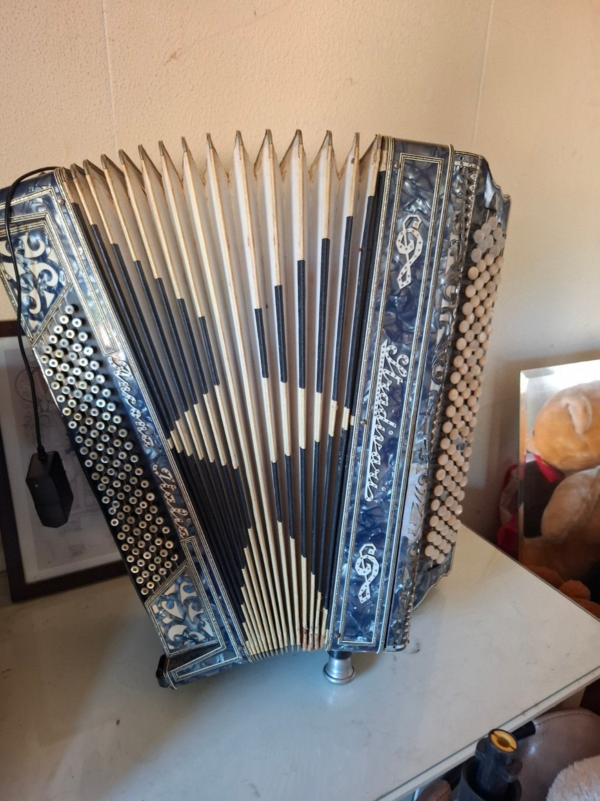 Stradivarius Accordeon - Prachtig Vintage Instrument is een, Gebruikt, Overige formaten, Knopaccordeon, Ophalen