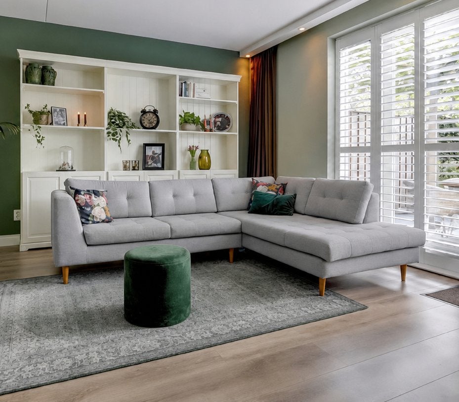 SOFACOMPANY Nelson Hoekbank Rechts – Olena Light Grey, Ophalen, 250 tot 300 cm, Gebruikt, Hoekbank