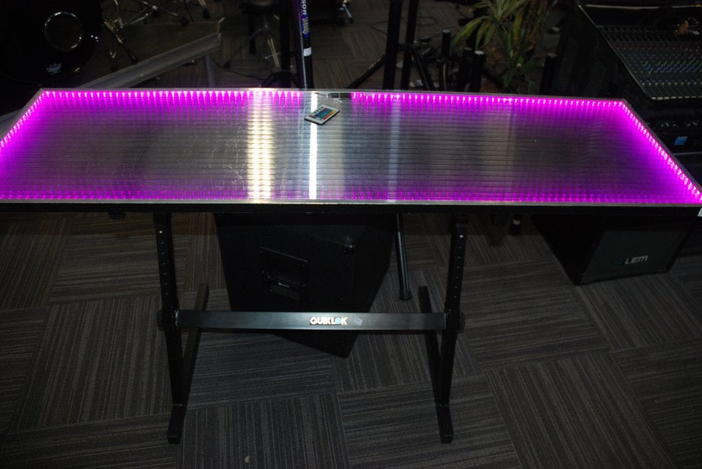 Tafel transparant plexiglas met lampen op quiklok standaard, Ophalen, Gebruikt, ., Overige instrumenten