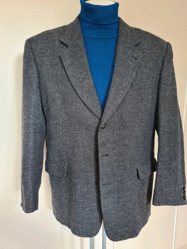 Vintage Tweed Buikmaatje 26/52 voetbal knopen €30 antraciet, Kleding | Heren, Maat 52/54 (L), Zo goed als nieuw, Grijs, Tweed Canda