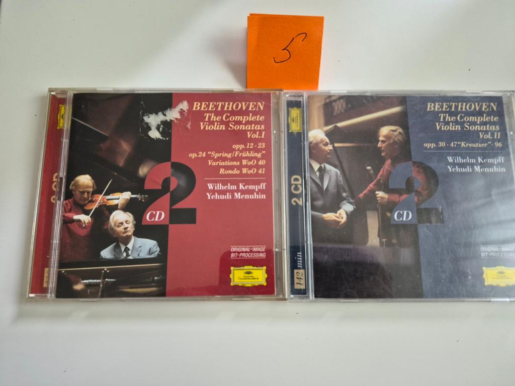 Beethoven: Complete Violin Sonatas - Kempff & Menuhin (2CD), Ophalen of Verzenden, Romantiek, Gebruikt, Kamermuziek