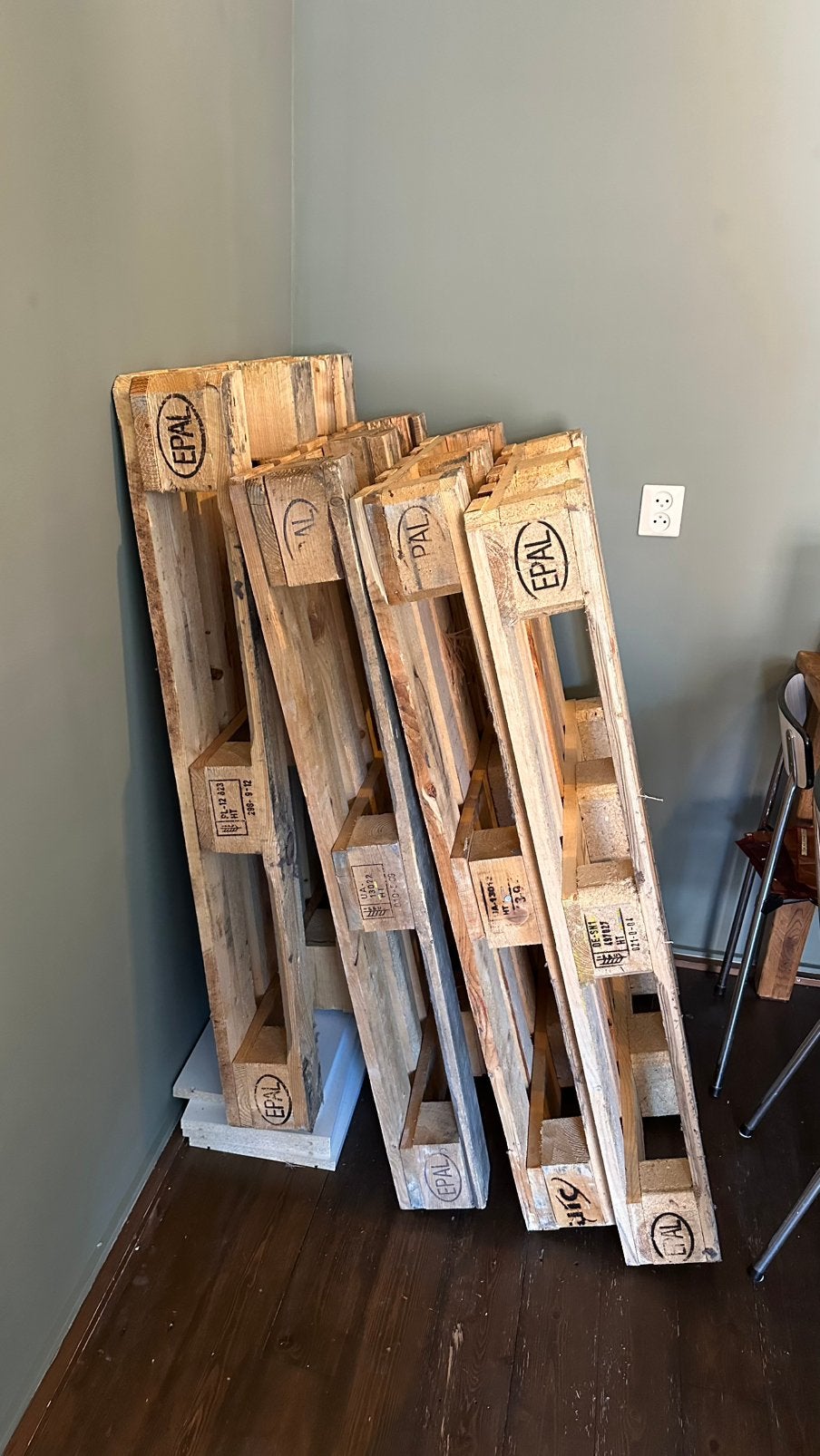 Vier Europallets / 4x EPAL, Ophalen, Gebruikt, Pallet