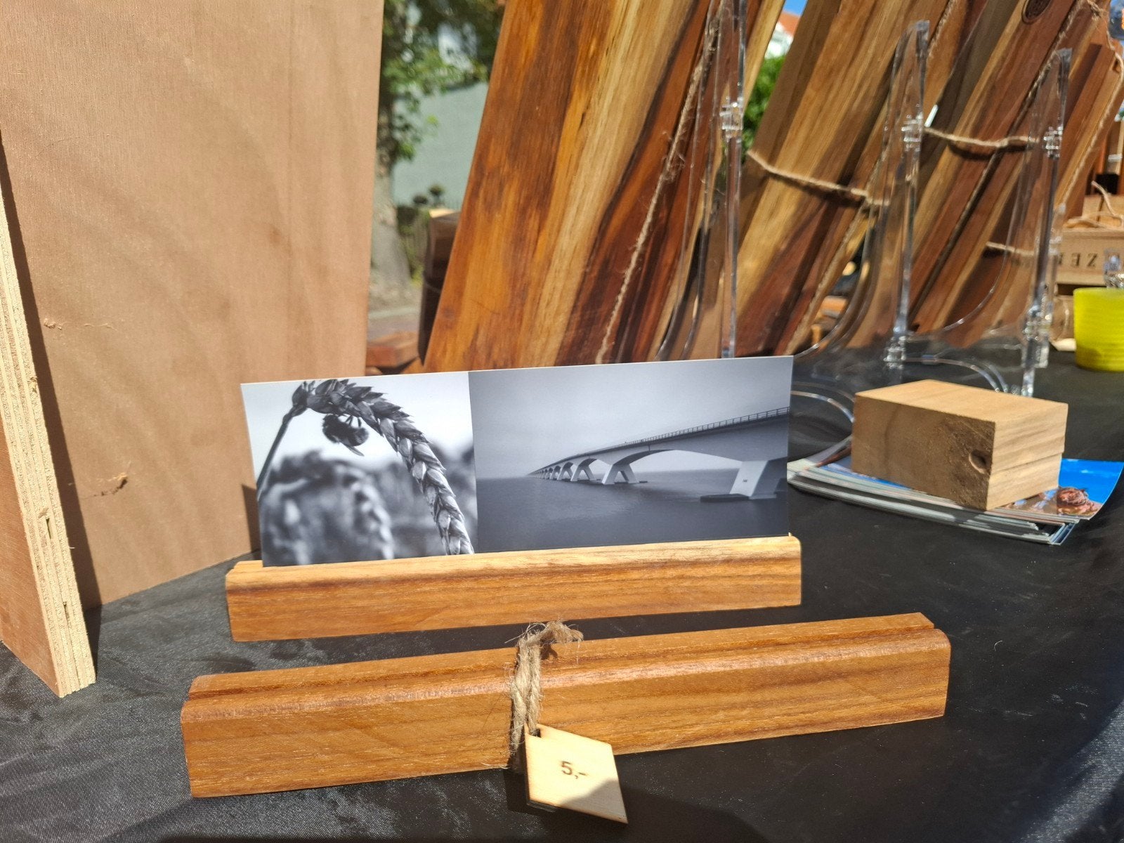 Houten fotohouder - Handgemaakt, Bruin, Handgemaakt, Nieuw, Ophalen of Verzenden