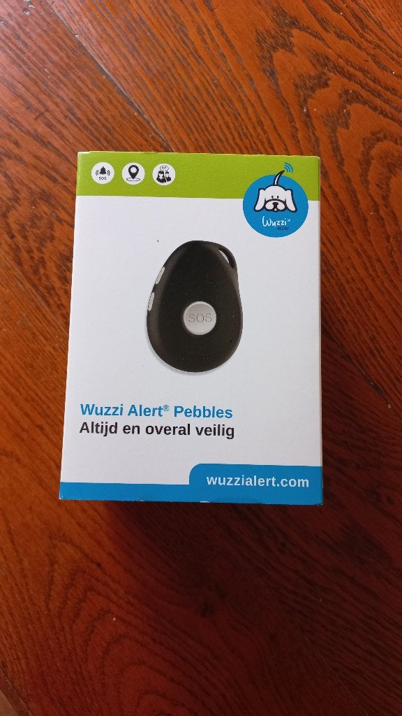 Wuzzi alert pebbles zwart persoonlijk alarm met noodknop, Ophalen of Verzenden, Gebruikt