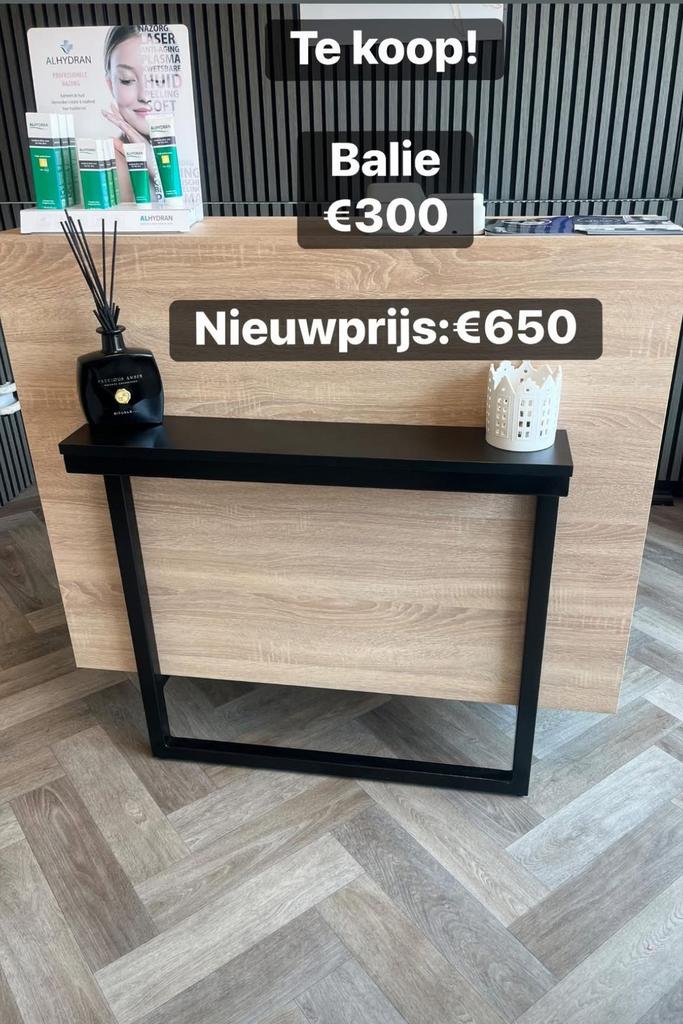 Balie (met evt bijpassende kast), Ophalen, Zo goed als nieuw, 75 cm of meer, Rechthoekig