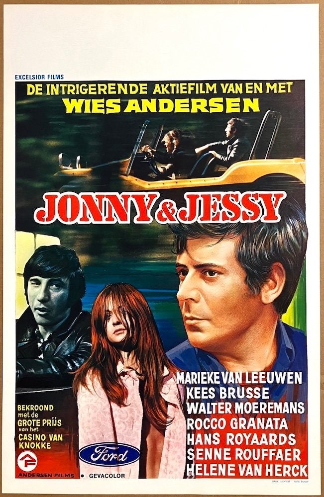 Jonny en Jessy (1972) - Originele filmposter, Verzamelen, Verzenden, Gebruikt, A1 t/m A3, Film en Tv