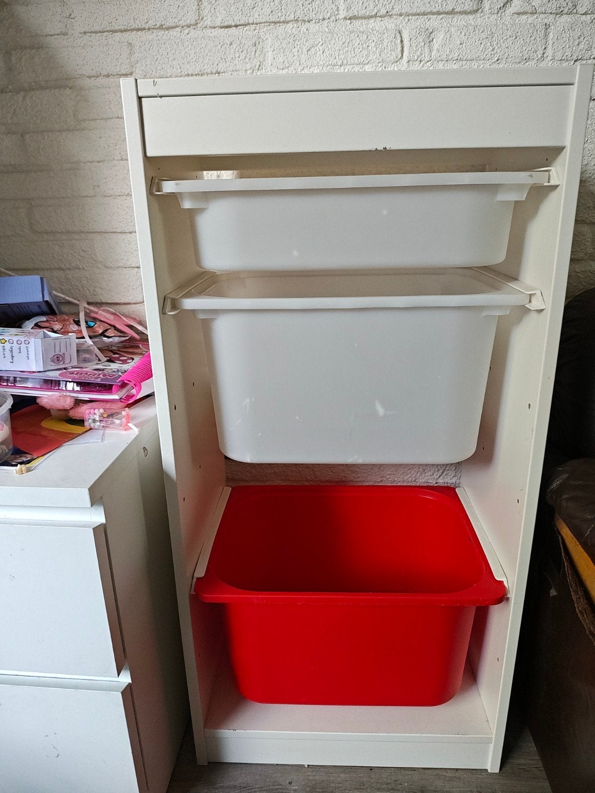 IKEA Trofast kast met 3 laden - gebruikt, Ophalen, Gebruikt, Kast, 75 tot 100 cm