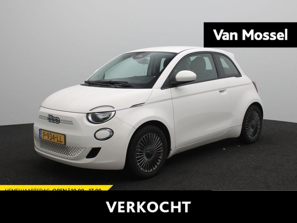Fiat 500 Icon 42 kWh | Apple Carplay/Android Auto | Stoelver, Auto's, 12 maanden, Stof, 4 stoelen, Wit