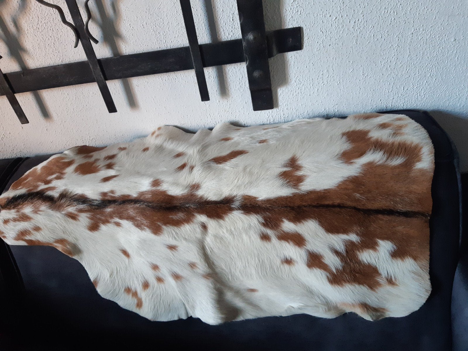 Landelijk  vacht vel v geit?  ,stoer brocante, sober, Ophalen of Verzenden