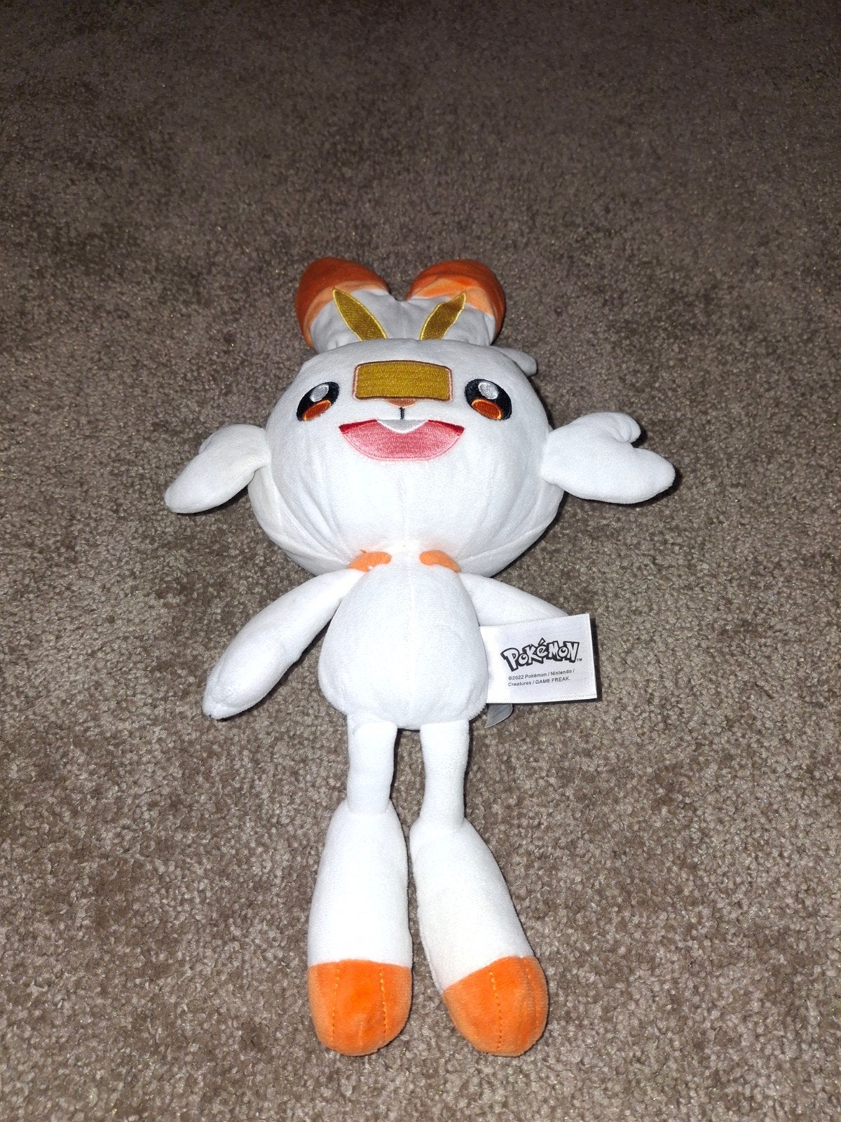 Scorbunny Pokémon Knuffel - Zo goed als nieuw, Overige typen, Ophalen of Verzenden, Middelgroot (20 tot 80 cm), Meerkleurig