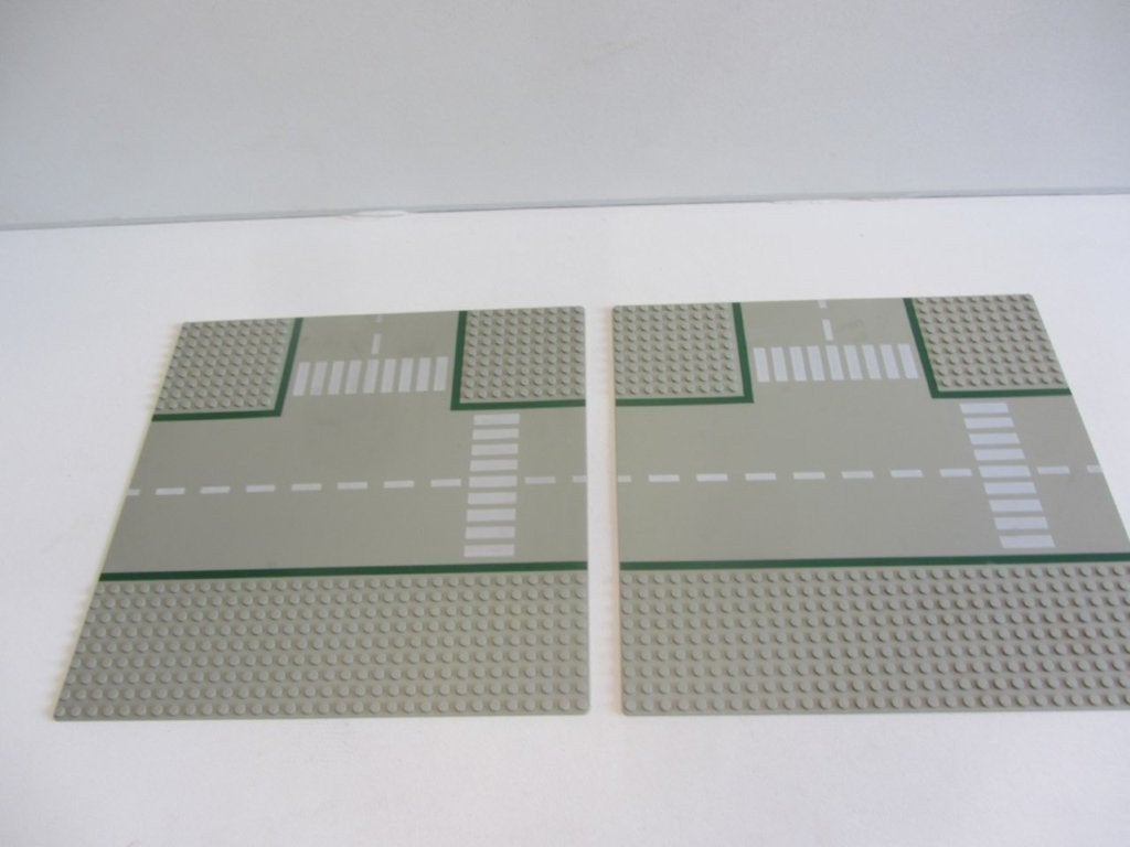 Lego 6310 Vintage 2 stuks T-Road Plates stads bouw plaat, Ophalen of Verzenden, Gebruikt, Lego