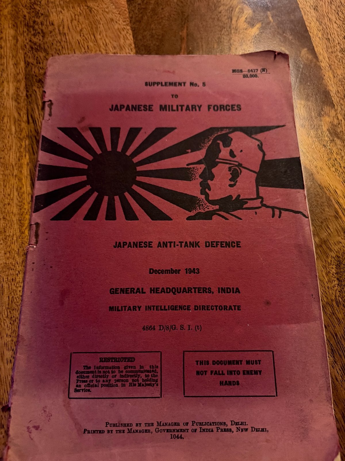 Zeldzaam WOII document: Japanse Anti-Tank Verdediging, Ophalen of Verzenden, Tweede Wereldoorlog, Gelezen, Landmacht