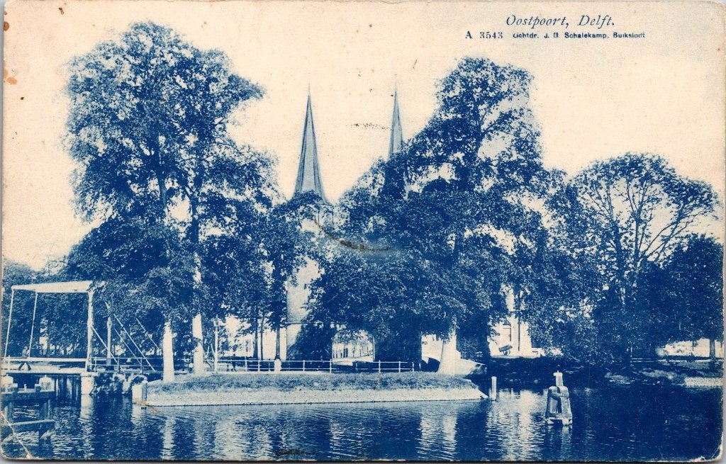 Delft - 7 ansichtkaarten Oostpoort, Verzenden, Voor 1920, Gelopen, Zuid-Holland