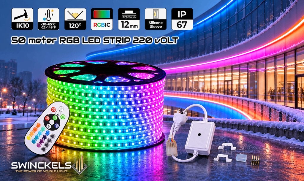 LED STRIP IP65 IP65 220VOLT 50 METER RGB, Philips, Led-lamp, Meerkleurig, Nieuw