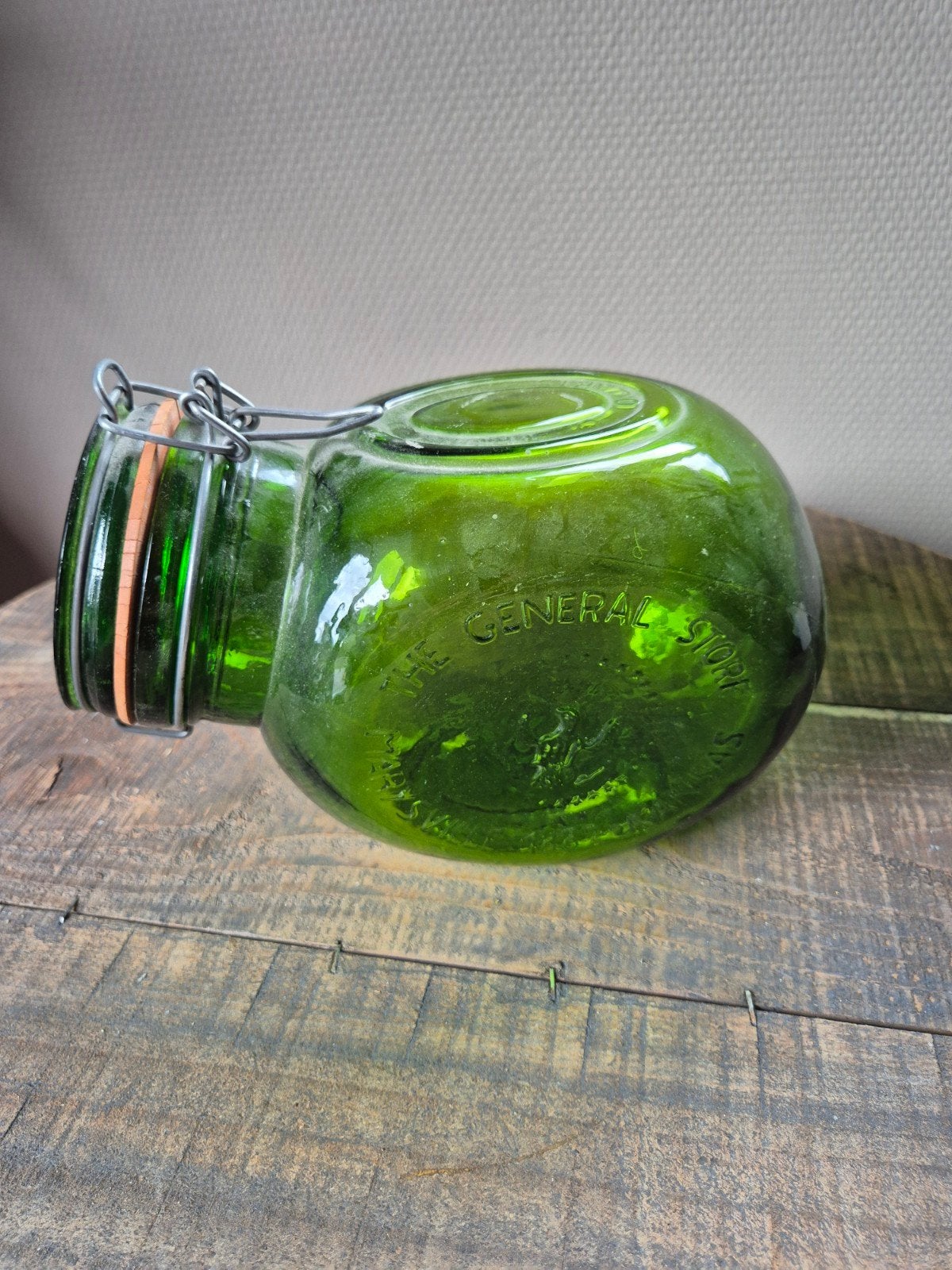 groene brocante snoeppot, Ophalen of Verzenden