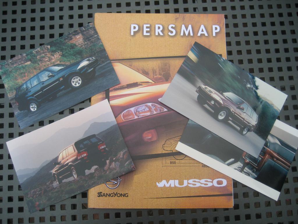 SsangYong Musso persmap (sept. 1998) o.a. 4 persfoto's, Ophalen of Verzenden, Nieuw, Overige merken