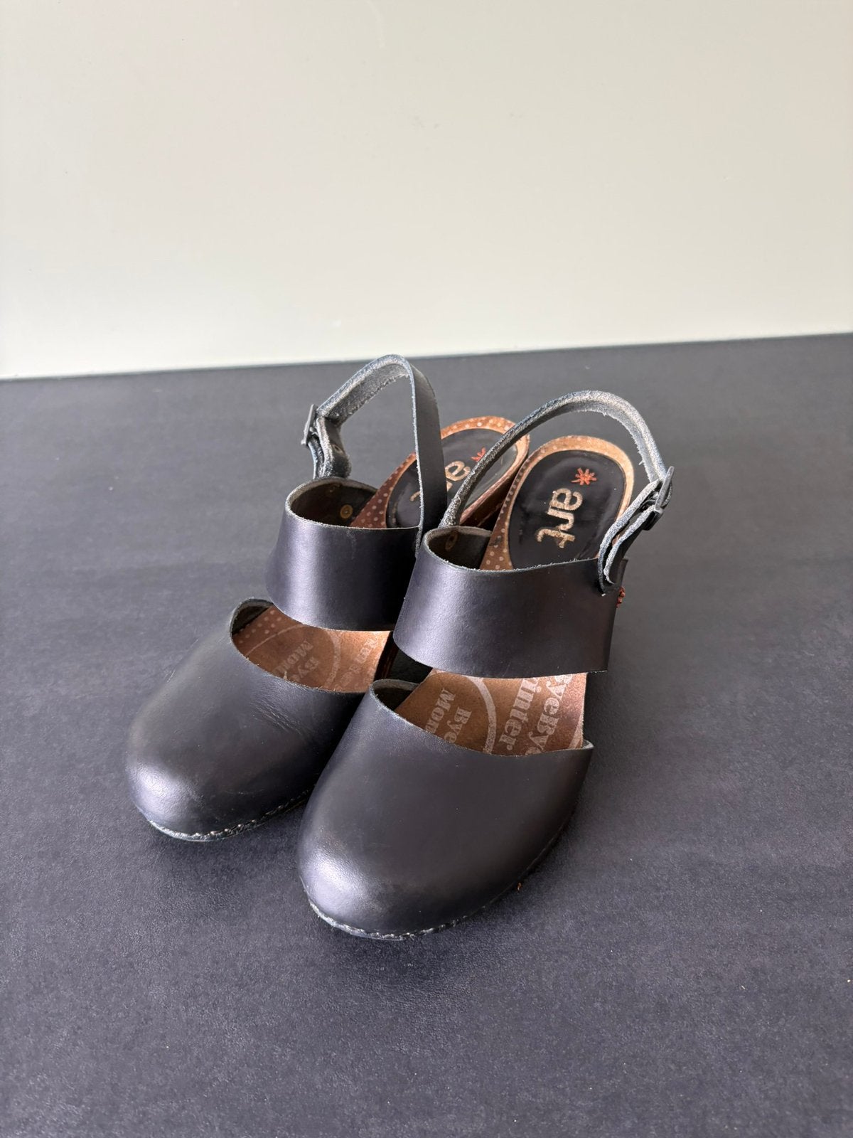 Art maat 39, Verzenden, Zwart, Sandalen of Muiltjes, Zo goed als nieuw