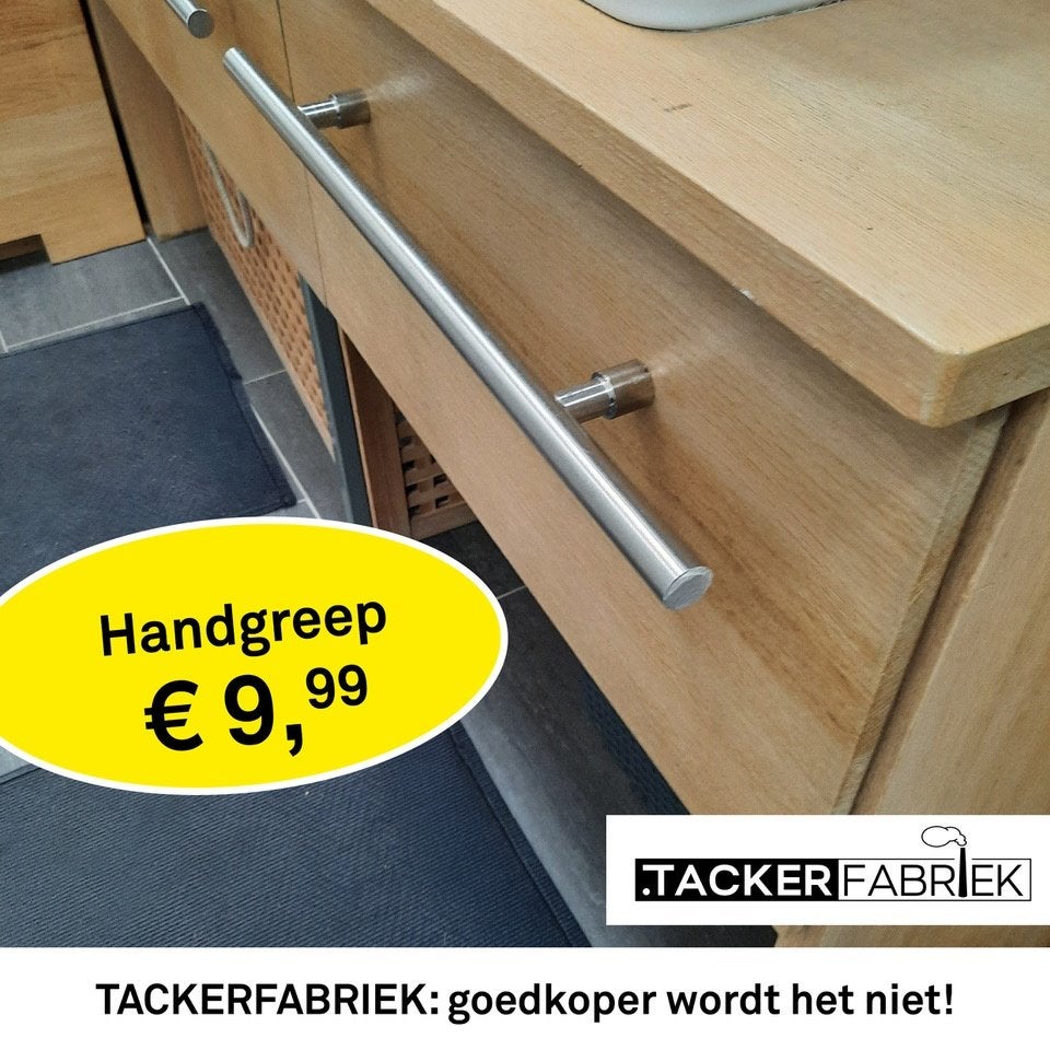 RVS Handgreep, geslepen. met T voetjes en bi.draad, Ophalen of Verzenden, Nieuw, Rvs