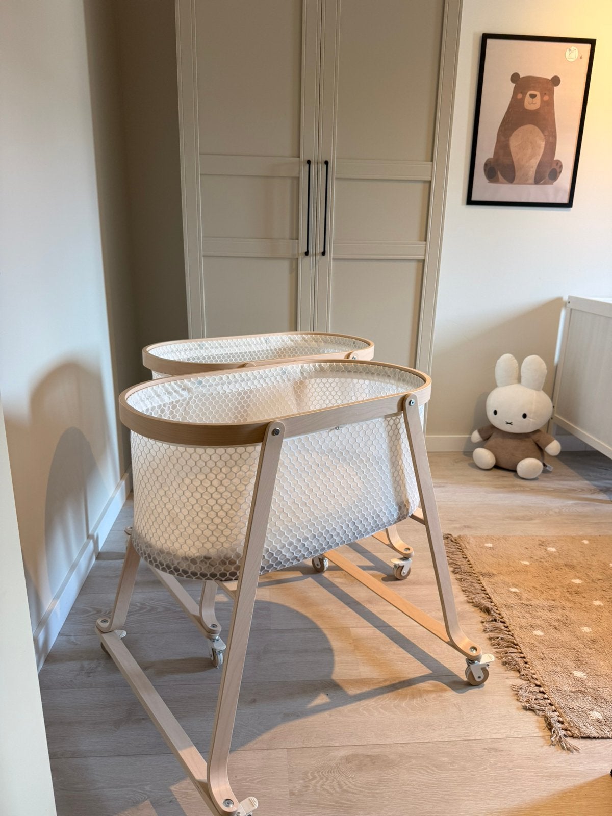 2x IKEA Älskvärd wieg / babybed / cosleeper berken, Ophalen, Zo goed als nieuw, Ledikant