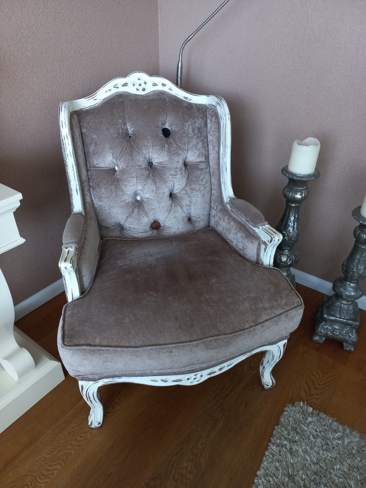 Stijlvolle fauteuil - Barok/Vintage look van Rofra, Ophalen, Hout, Gebruikt, 75 tot 100 cm