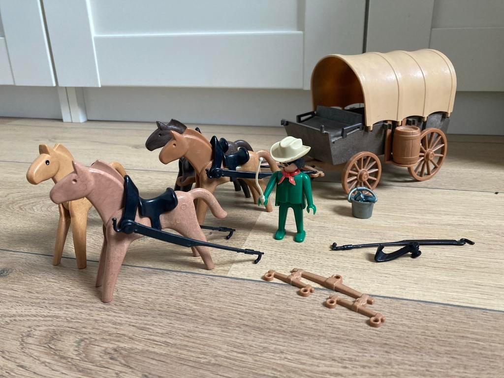 Playmobil 3243 Western paarden en wagen, Kinderen en Baby's, Speelgoed | Playmobil, Ophalen of Verzenden, Gebruikt, Complete set