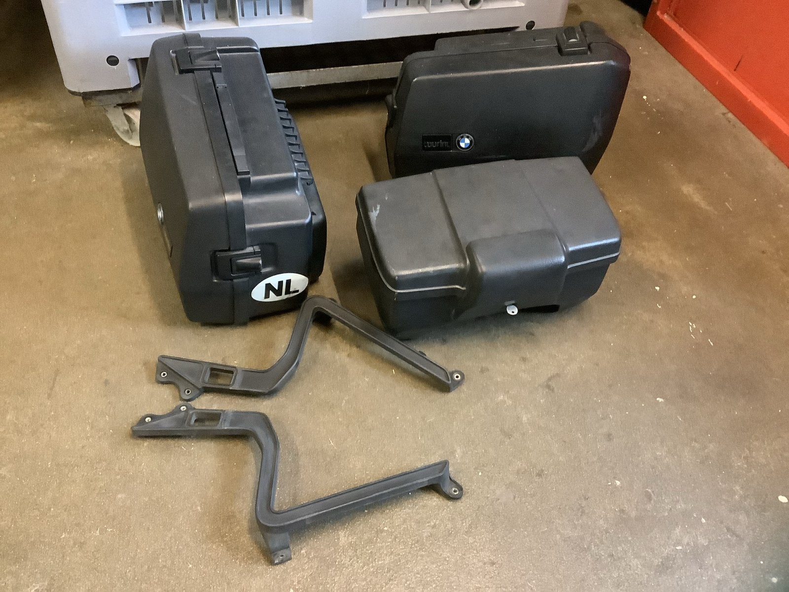 *** BMW Motor Topkoffer en 2 Koffers en Beugels ***, Motoren, Accessoires | Koffers en Tassen, Ophalen, Gebruikt