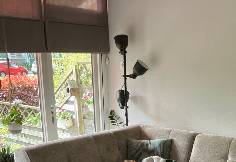 IKEA Hektar Staande Lamp - Donkergrijs, 3 Spots, Ophalen, Gebruikt, E14 (klein), Metaal