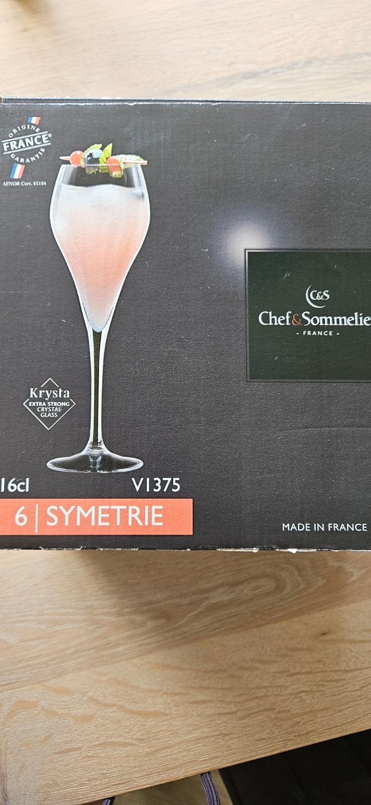 Chef & Sommelier Symetrie Champagneglazen - 6 stuks, Ophalen of Verzenden, Nieuw, Klassiek, Glas of Glazen