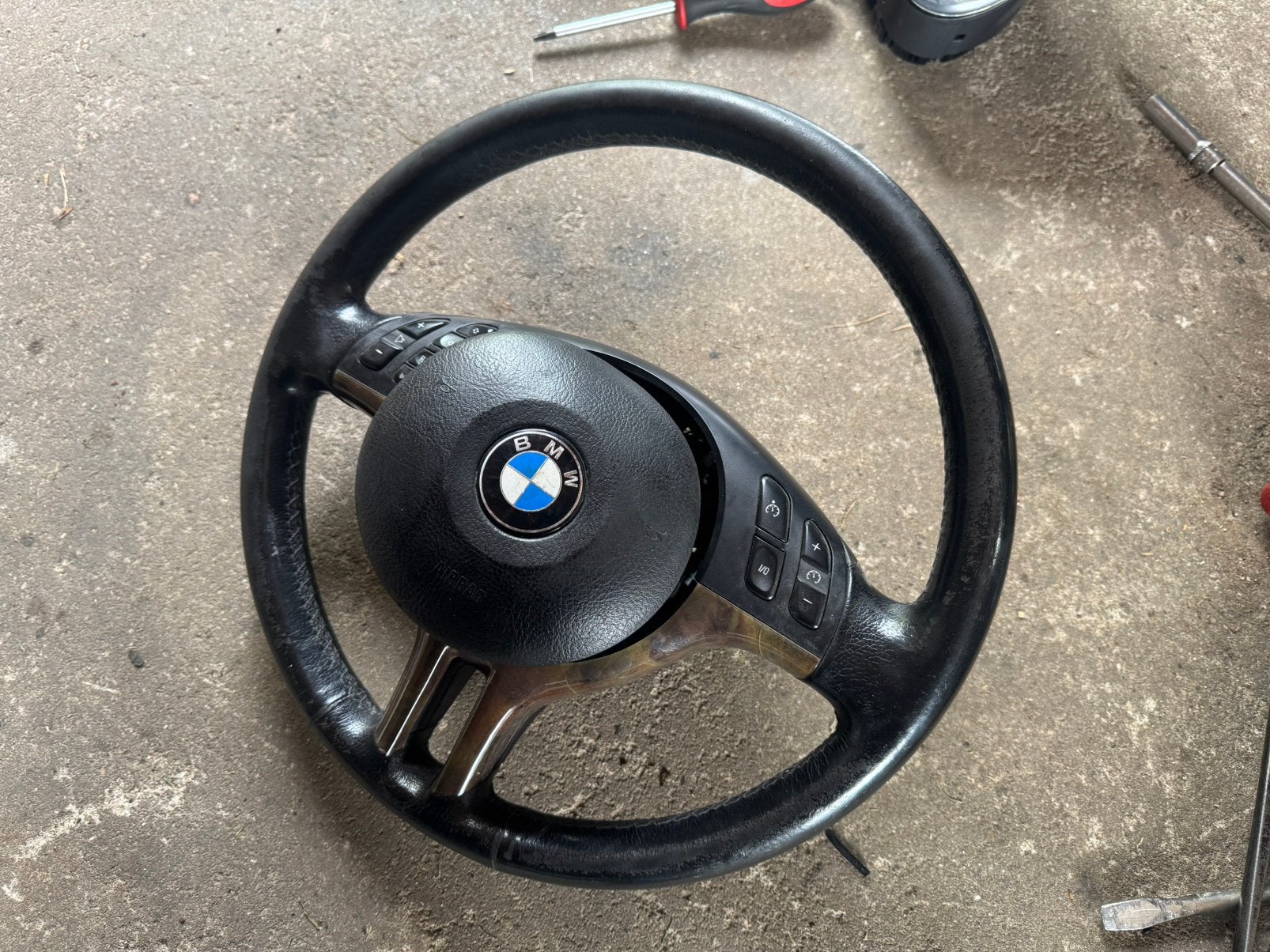 Bmw x5 e53 e39 sport stuur met hout multimedia, Auto-onderdelen, Ophalen, BMW