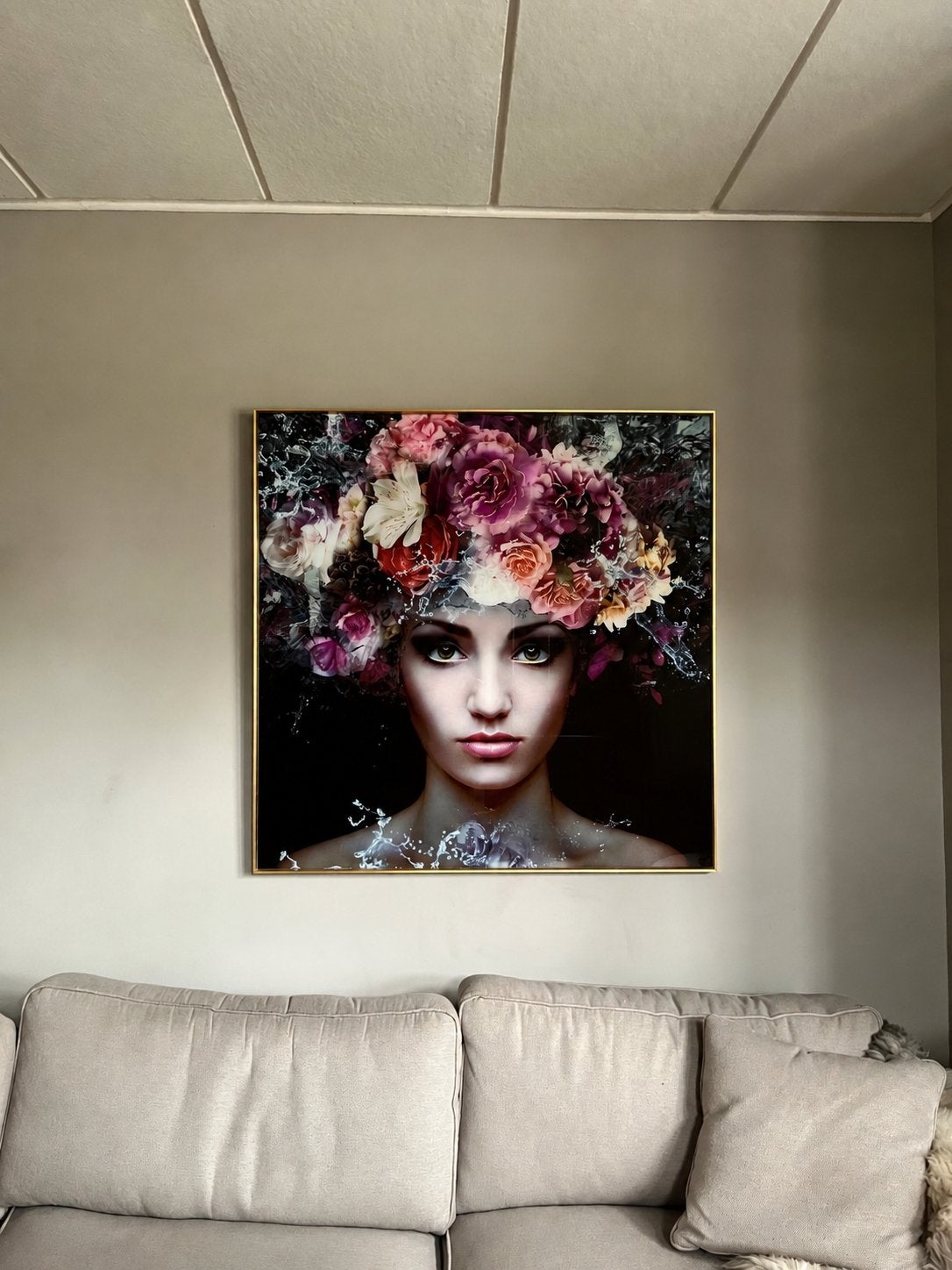 Wanddecoratie/foto glass art van PTMD, Ophalen