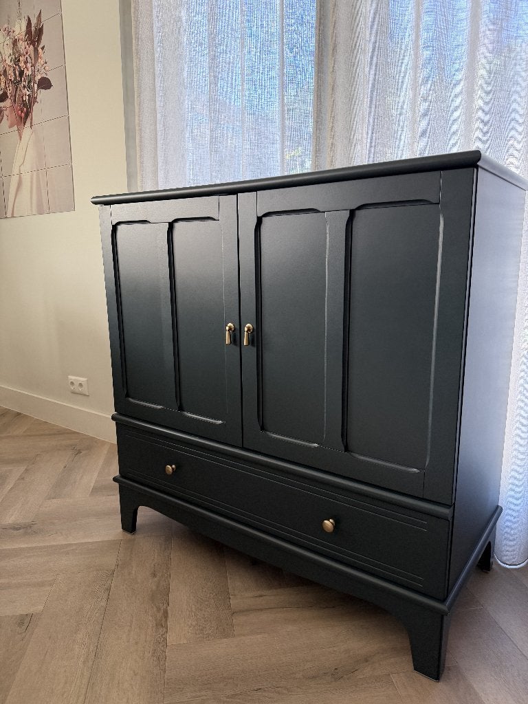 IKEA Lommarp Dressoir Blauw/Groen - 101x102x50cm, Ophalen, Gebruikt, 100 tot 150 cm, Met lade(s)