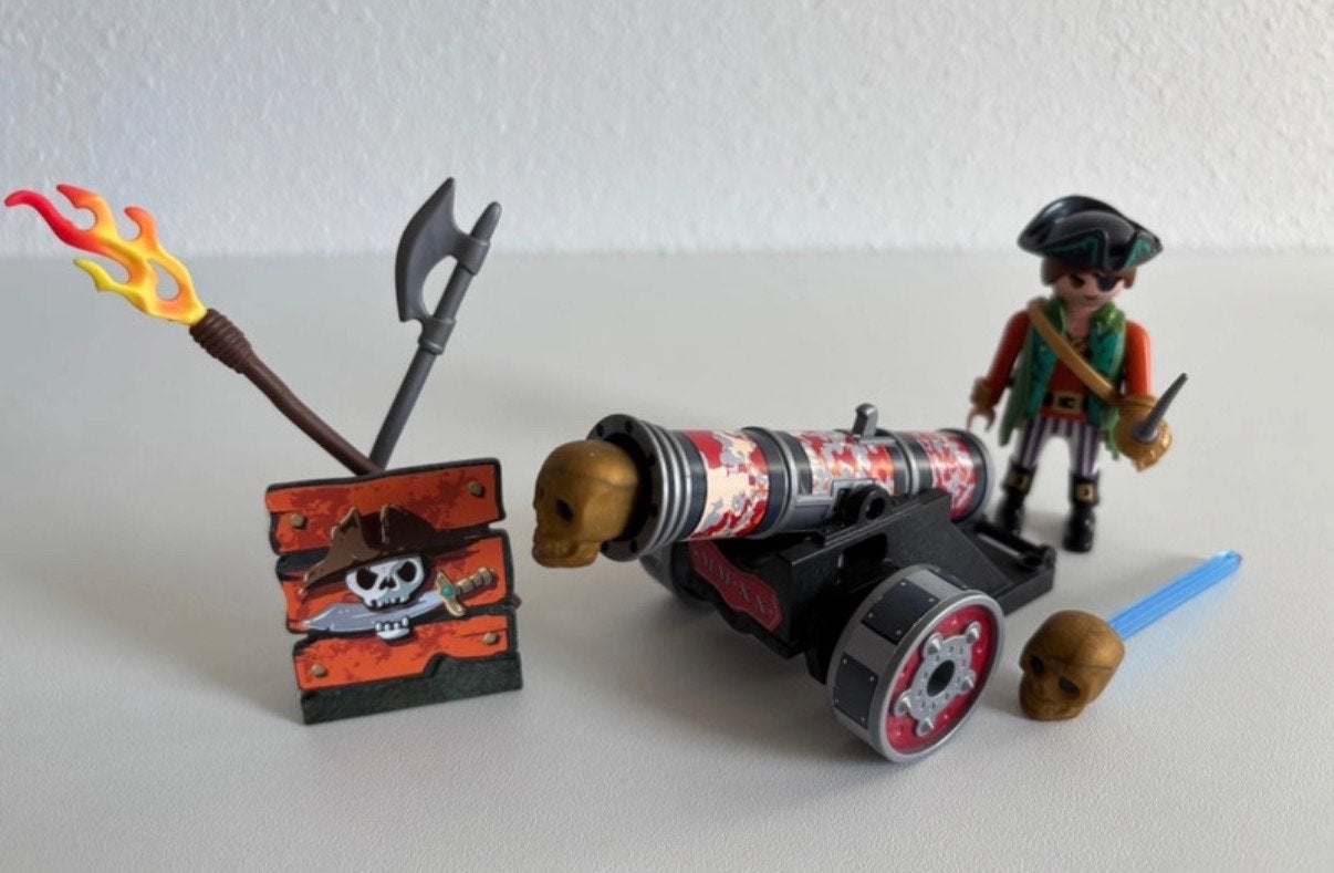 Playmobil 70415 Piraat met Kanon en Meeneemkoffertje, Pirates, Complete set, Ophalen of Verzenden, Zo goed als nieuw
