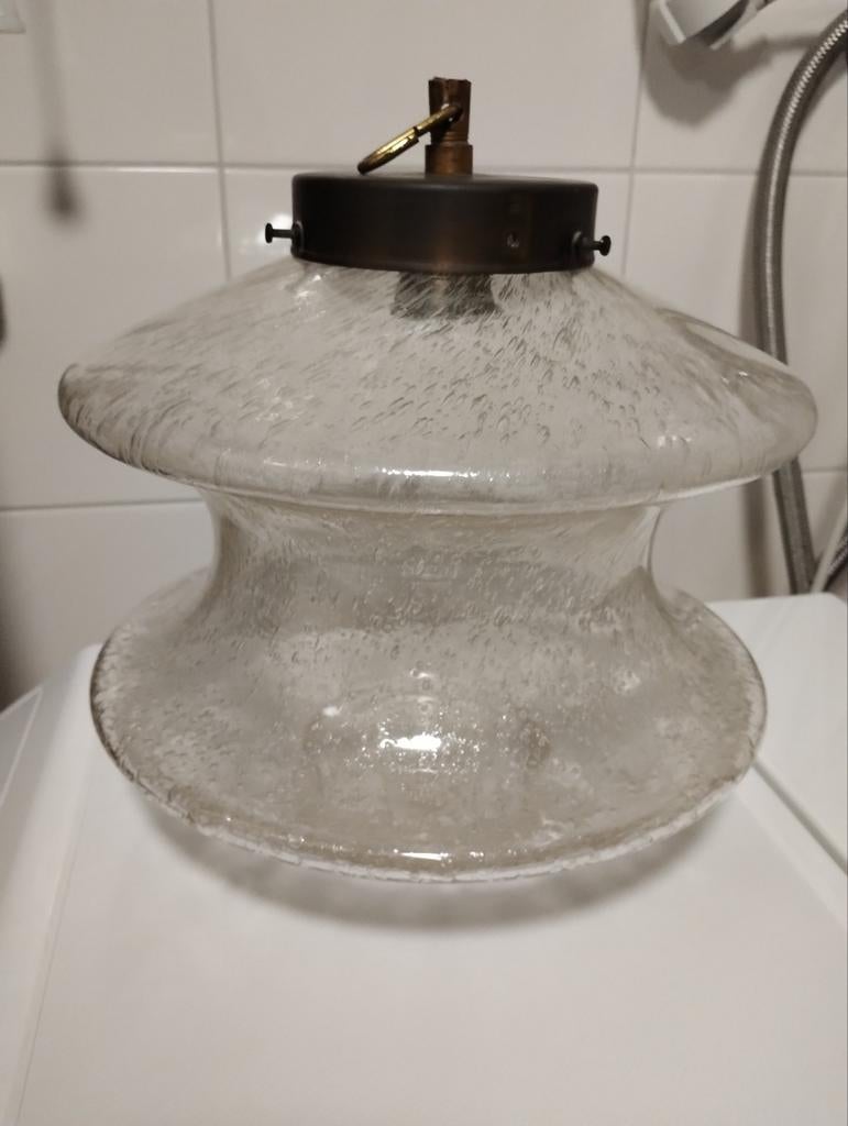 Vintage jaren 60 Raak Amsterdam Meerpaal bubbelglas hanglamp, Ophalen of Verzenden