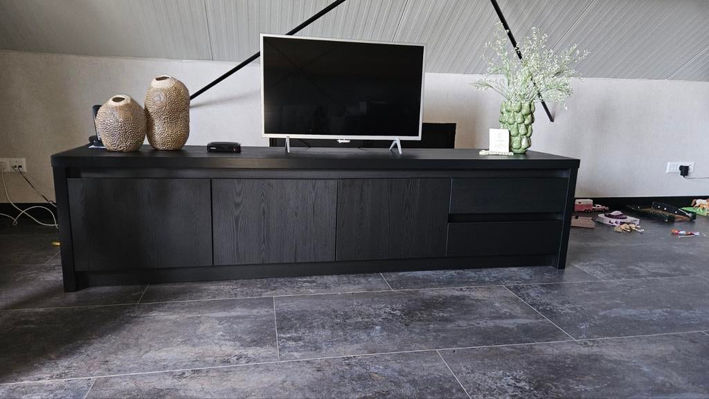 TV-meubel Ruby groot Lamulux kleur Noir zgan, Ophalen, Zo goed als nieuw, 200 cm of meer, Minder dan 100 cm
