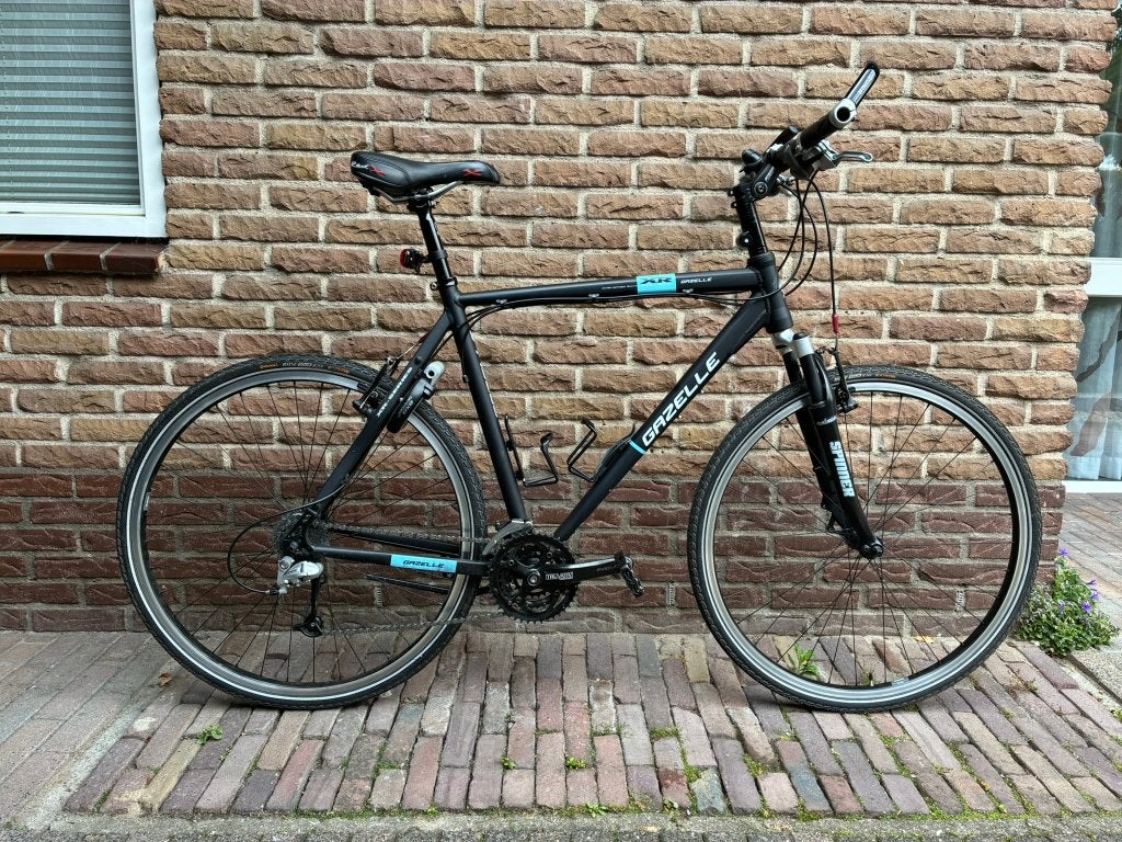 Gazelle XR CrossHybride met handgespaakte wielen, Ophalen, Gebruikt, Velgrem, 57 tot 61 cm
