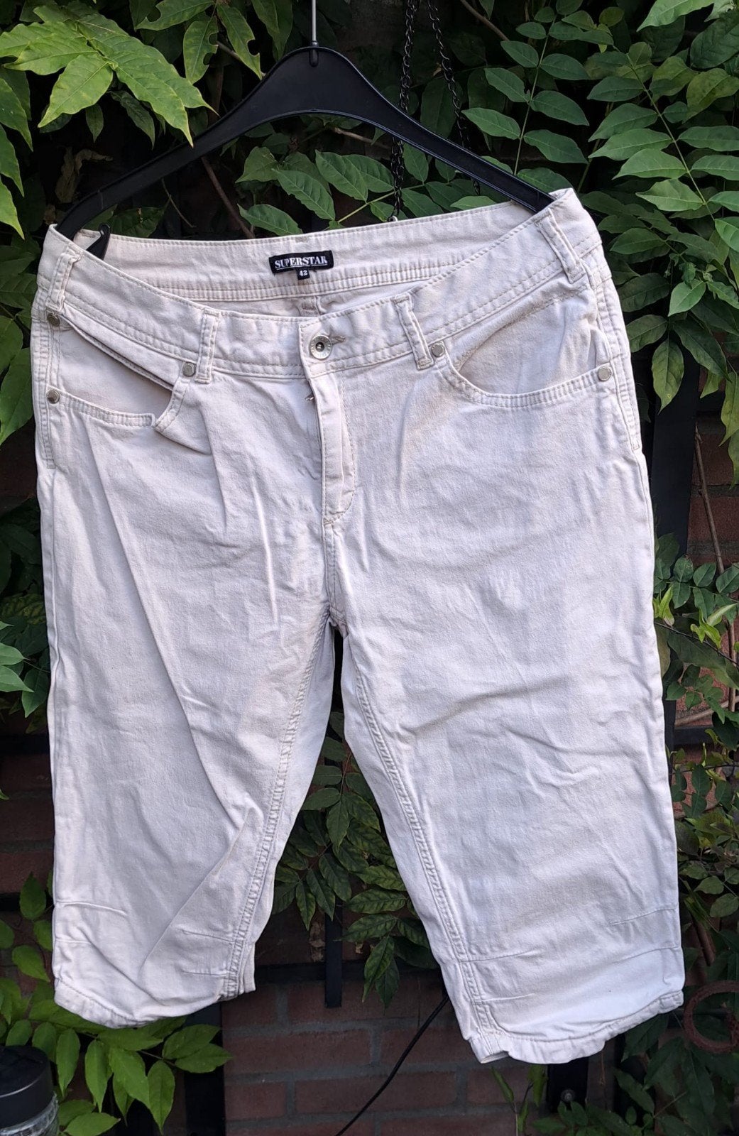 Broek/superstar broek/maat 42, Verzenden, Beige, Maat 42/44 (L), Zo goed als nieuw