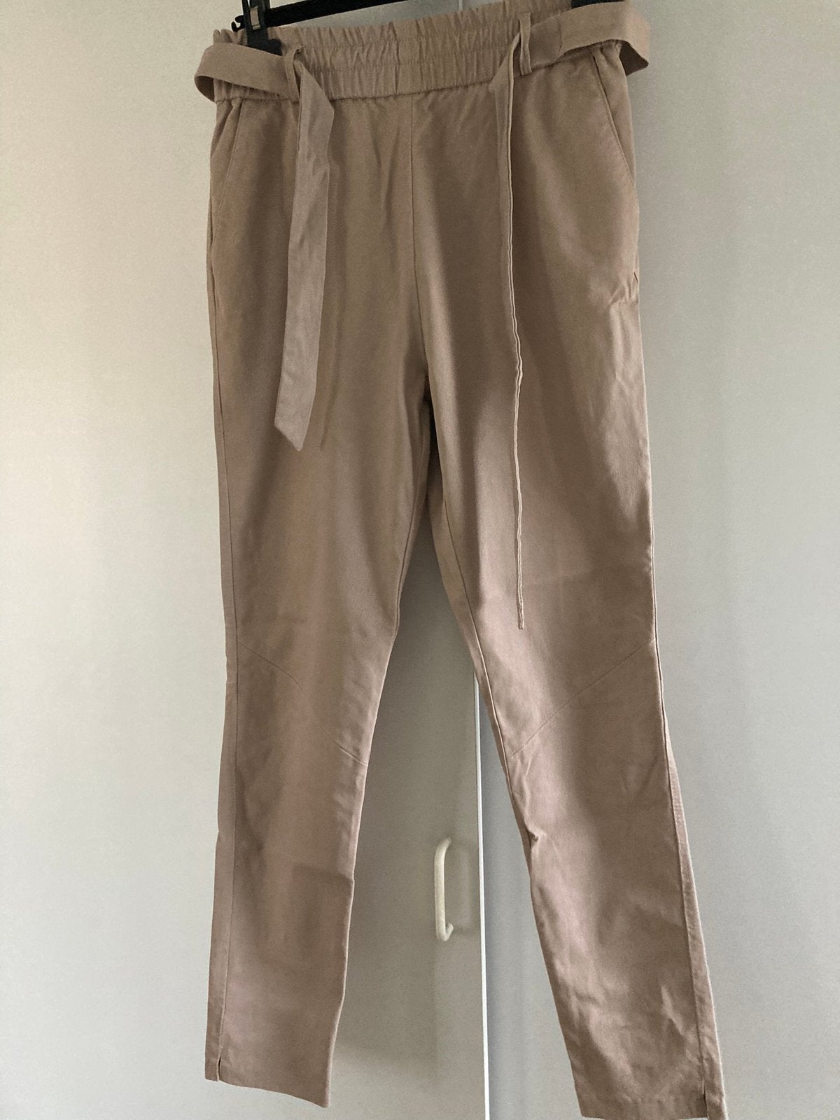 IBANA mooie luxe leren broek zacht beige nieuw!, Beige, Maat 42/44 (L), Nieuw, Ophalen of Verzenden