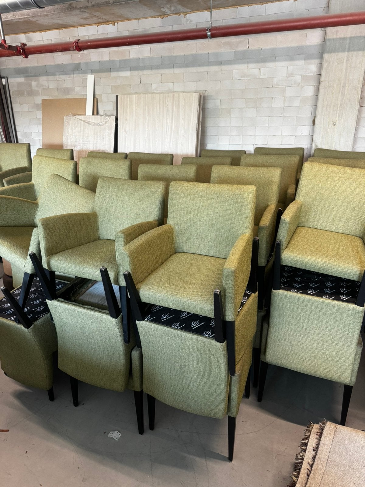 Groene eetkamer stoelen, Huis en Inrichting, Stoelen, Ophalen, Zo goed als nieuw, Overige kleuren, Vijf, Zes of meer stoelen