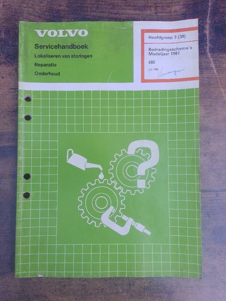 Volvo 480 dealer werkplaatsboek stroomschema's, Verzenden, Gelezen, Volvo