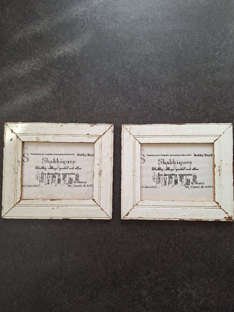2 vintagelook fotolijstjes met glas, 32 cm, Ophalen of Verzenden, Fotolijst, 36 cm