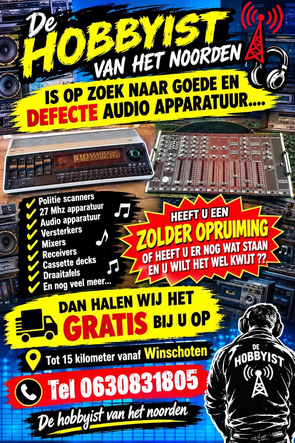 Zolderopruiming?electronica halen wij Gratis bij u op, Ophalen of Verzenden, Buis of Buizen